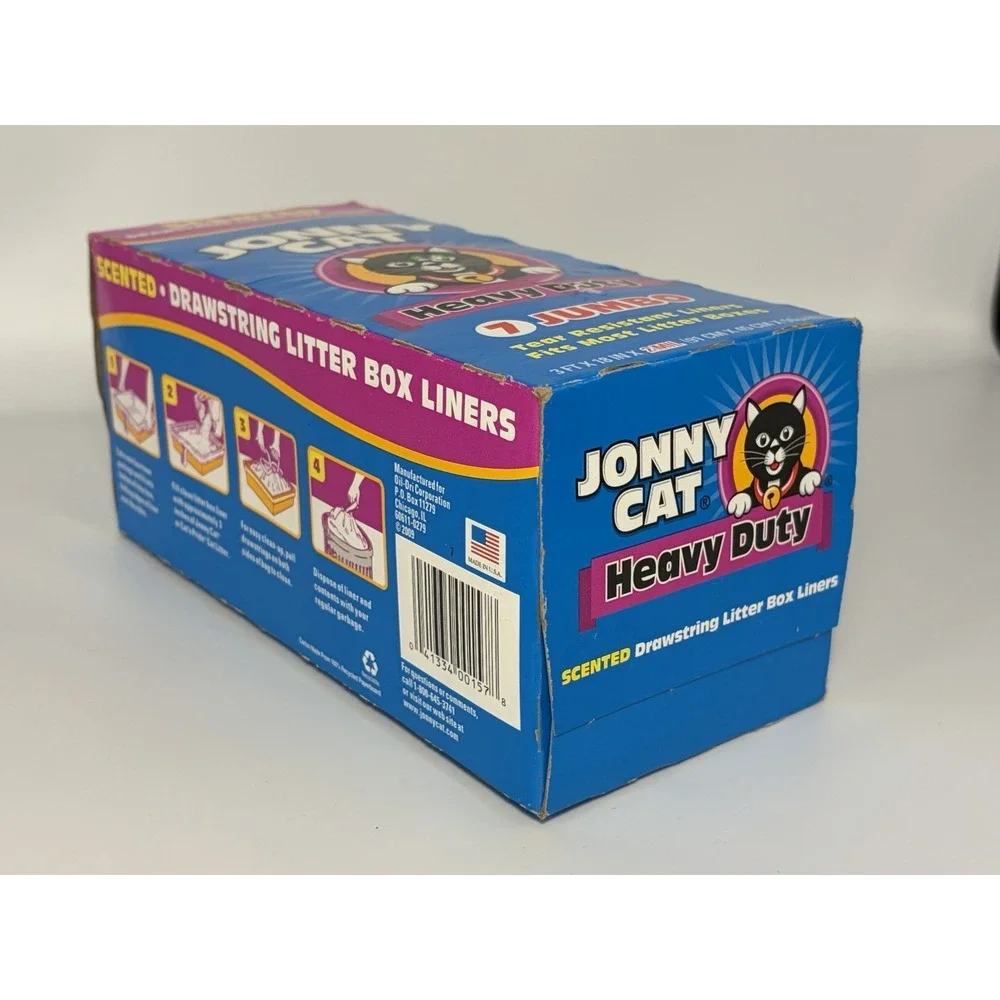 Jonny Cat Liners Heavy Duty Scented Litter Box Size Jumbo 7 In Box